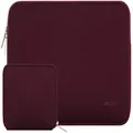 MOSISO Laptop Sleeve Bag Compatible with 2019 MacBook Pro 16 inch Touch Bar A2141, 15-15.6 inch MacBook Pro Retina 2012-2015, Notebook, Water Repellent Neoprene Cover with Small Case, Wine Red