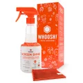 Screen Cleaner Kit by WHOOSH! - Best for Smartphones, iPads, Eyeglasses, e-Readers, Touchscreen & TVs - Includes 1 Unit of 500ml/16.9 fl oz (14x14) W! Cloth + Bonus (6x6) W!Cloth