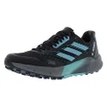 adidas Women's Terrex Agravic Flow 2.0 Trail Running Shoe, Black/Mint Ton/White, 7.5 US