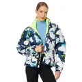 The North Face 1996 Retro Nuptse Jacket Summit Navy Abstract Floral Print LG