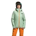 THE NORTH FACE Women's ThermoBall Eco Snow Triclimate Jacket, Misty Sage/Mandarin, X-Small