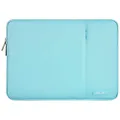 MOSISO Laptop Sleeve Bag Compatible with 13-13.3 Inch MacBook Pro, MacBook Air, Notebook Computer, Vertical Style Water Repellent Polyester Protective Case Cover with Pocket, Hot Blue