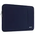 MOSISO Laptop Sleeve Compatible with 2019 2018 MacBook Air 13 inch Retina Display A1932, 13 inch MacBook Pro A2159 A1989 A1706 A1708, Notebook, Polyester Vertical Bag with Pocket, Navy Blue
