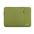 MOSISO Laptop Sleeve Bag Compatible with 13-13.3 Inch MacBook Pro, MacBook Air, Notebook Computer, Vertical Style Water Repellent Polyester Protective Case Cover with Pocket, Chartreuse