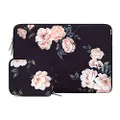 MOSISO Water Repellent Neoprene Sleeve Bag Cover Compatible with 13-13.3 Inch Laptop with Small Case, Black Peony