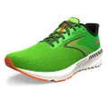 Brooks Men s Launch GTS 10 Supportive Running Shoe - Green Gecko/Red Orange/White - 9 Medium