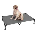 Veehoo Cooling Elevated Dog Bed, Portable Raised Pet Cot with Washable & Breathable Mesh, No-Slip Feet Durable Dog Cots Bed for Indoor & Outdoor Use, X Large, Silver Gray