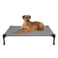 Veehoo Cooling Elevated Dog Bed, Portable Raised Pet Cot with Washable & Breathable Mesh, No-Slip Feet Durable Dog Cots Bed for Indoor & Outdoor Use, Large, Silver Gray