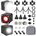 SmallRig RM01 Mini LED Video Light (3 Pack), Watreproof Portable Lighting Kit with 8 Color Filters, Dimmable Fill Photography Light 5600K CRI95 for Smartphone, Action and DSLR Camera 3469