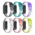 Compatible for Fitbit Inspire 3 Band for Women Men, Clear Wristband with Built-in Protective Case Replacement for Inspire 3 Fitness Tracker (6Colors)