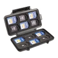 Pelican 0915 SD Card Case for 6 MiniSD/MicroSD Cards, Black