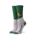 Stance W525C18CAW Women's Canes Crew Sock, Green - Small (5-7.5)