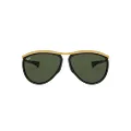 RB2219 Olympian Aviator Sunglasses, Black/Green, 59 mm