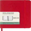 Moleskine 2023-2024 Weekly Planner, 18M, Pocket, Scarlet Red, Soft Cover (3.5 x 5.5)