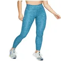 Nike Women's One Luxe Heathered Mid-Rise Training Leggings (Dark Atomic Teal/Clear, X-Small)