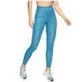 Nike Women's One Luxe Heathered Mid-Rise Training Leggings (Dark Atomic Teal/Clear, X-Small)