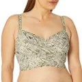 Cosabella Women's Say Never Printed Ultra Curvy Sweetie Bralette, Palm Aloe, X-Small