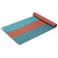 Gaiam Power Grip Yoga Mat - Unique Print Design - Eco-Friendly Premium Fabric-Like Thick Non Slip Exercise & Fitness Mat for All Types of Yoga, Pilates & Floor Workouts - 68" x 24" x 4mm, Bermuda