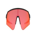 Oakley Men's Oo9465 Sutro Lite Sweep Rectangular Sunglasses, Matte Carbon/Prizm Trail Torch, 39 mm