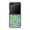 CASETiFY Impact Case for Samsung Galaxy Z Flip 5 - Warped Floral Checker - Clear Black