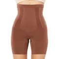 Spanx OnCore High-Waisted Mid-Thigh Short, Chestnut Brown, Large