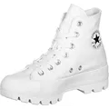 Converse Women's Chuck Taylor All Star Lugged Hi Sneakers, White/Black/White, 7.5