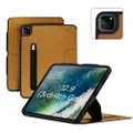 ZUGU iPad Pro 12.9 Case 2020/2018 4th & 3rd Generation New Alpha Model Ultra Slim Protective Cover - Wireless Apple Pencil Charging - Convenient 10-angle Magnetic Stand & Auto Sleep/Wake [Brown]