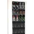 24 Pockets - SimpleHouseware Crystal Clear Over The Door Hanging Shoe Organizer, Black (64'' x 19'')