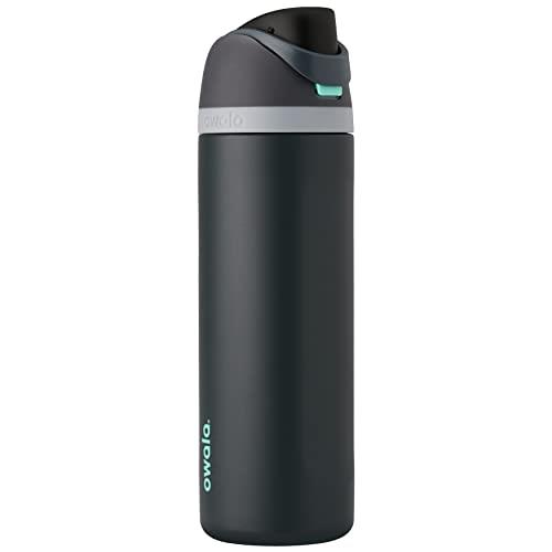 Owala FreeSip Insulated Stainless Steel Water Bottle with Straw for Sports and Travel, BPA-Free, 40oz, Foggy Tide