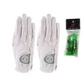 Zero Friction Ladies Synthetic Right Hand Golf Glove (2 Pack), Universal Fit White/White, One Size, Universal-Fit