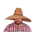 Men's Crushed Safari Straw Sun Hat,Life Guard Hat,Gardening,Safari Out Door (Dark Natural)