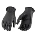 Milwaukee Leather MG7797 Women's Black 'Cool-Tec' Leather ‘Cinch Wrist’ Riding Gloves - Large