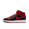 NIKE Air Jordan 1 My Men's Basketball Shoes, Black Fire Red White, 12 US