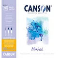 Canson Montval Watercolour Practice Paper pad Including 100 Sheets, Size:24x32cm, Natural White and Cold Pressed (Not)