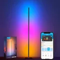 Govee RGBIC Standing Lamp, Smart Floor Lamp Works with Alexa, LED Corner Lamp with Music Sync and 16 Million DIY Colors, Modern Color Changing Floor Lamps for Living Room Bedroom Gaming Room
