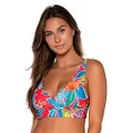 Sunsets Elsie Top Women's Swimsuit Bralette Bikini Top with Underwire, Tiger Lily, 32DD