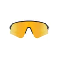 Oakley Men's Oo9465 Sutro Lite Sweep Rectangular Sunglasses, Matte Carbon/Prizm 24k, 39 mm