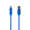 Monoprice USB 2.0 Type-C to Type-A Charge and Sync Nylon-Braid Cable - 3 Feet - Blue, Fast Charging, Aluminum Connectors, Stay Synced - Palette Series