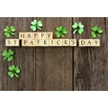AOFOTO 7x5ft Happy St Patrick's Day Background Lucky Clover On Rustic Wooden Board Photography Backdrop Spring Shamrock Leprechaun Green Leaf Photo Studio Props Baby Kid Artistic Portrait Wallpaper