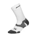 2XU Vectr Cushion Crew Socks White/Grey L