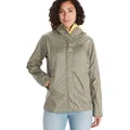 MARMOT Women's PreCip ECO Jacket | Lightweight, Waterproof Jacket for Women, Ideal for Hiking, Jogging, and Camping, 100% Recycled, Vetiver, Large
