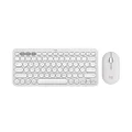 Logitech Pebble 2 Combo, Wireless Keyboard and Mouse, Quiet and Portable, Customizable, Logi Bolt, Bluetooth, Easy-Switch for Windows, macOS, iPadOS, Chrome - Tonal White