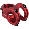 Spank Spoon 318 Stem Red(43mm), Chamfered bar clamp, Ultra-short stack height, Bicycle Stem, Ideal for ASTM 5, All mountain, enduro, trail, free ride, DJ, E-Bike