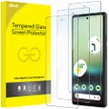 JETech Screen Protector for Google Pixel 6a 6.1-Inch, Fingerprint Compatible, Tempered Glass Film, HD Clear, 3-Pack