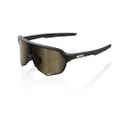 100% S2 Sport Performance Cycling Sunglasses (Matte Black - Soft Gold Mirror Lens)