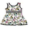 Minnie Mouse Daisy Duck Girls Toddler Fit and Flare Ultra Soft Dress (4T, Minnie Multi)