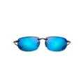 Maui Jim Ho'okipa Reader Rectangular Reading Sunglasses, Trans Smoke Grey/Blue Hawaii Polarized, Medium + 2
