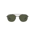 Ray-Ban Rb3688 Square Sunglasses, Gunmetal/Green, 55 mm