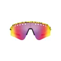 Oakley Men's Oo9465 Sutro Lite Sweep Rectangular Sunglasses, Tdf Splatter/Prizm Road, 39 mm