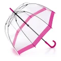 Fulton Birdcage-1 Umbrella, Stick Umbrella, Pink Trim, walking length